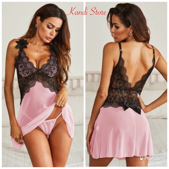 Other - Sexy Babydoll in size Large, pink and black